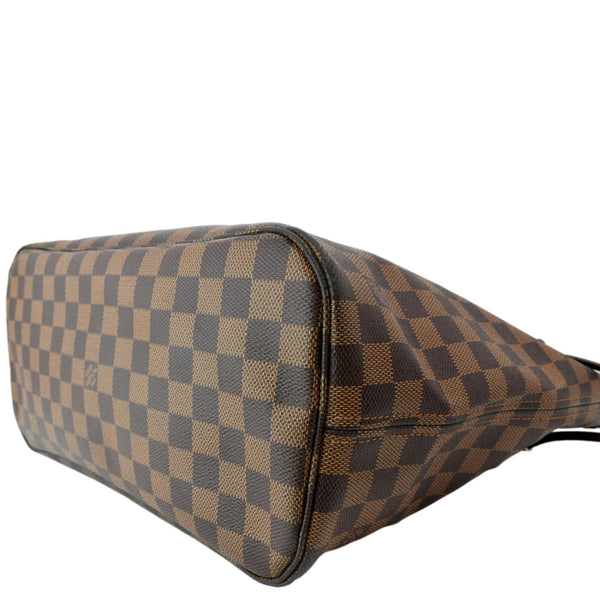 LOUIS VUITTON Neverfull MM Damier Ebene Shoulder Bag Brown