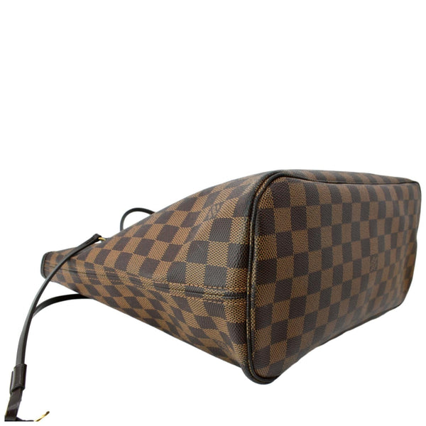 LOUIS VUITTON Neverfull MM Damier Ebene Shoulder Bag Brown