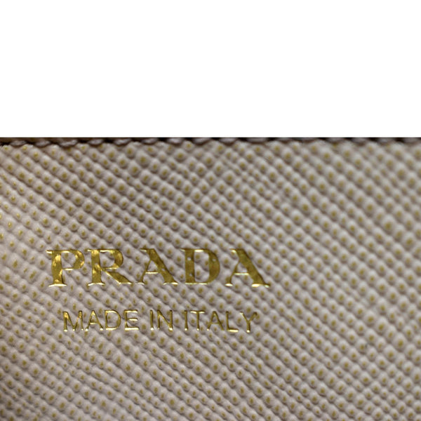 PRADA Double Handle Saffiano Leather Tote Bag Nude Pink