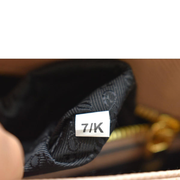 PRADA Double Handle Saffiano Leather Tote Bag Nude Pink