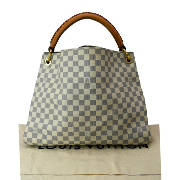 LOUIS VUITTON Artsy MM Damier Azur Hobo Bag White