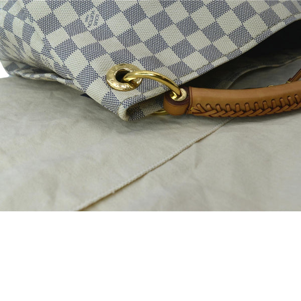 LOUIS VUITTON Artsy MM Damier Azur Hobo Bag White