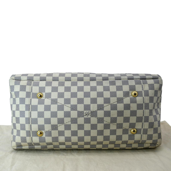 LOUIS VUITTON Artsy MM Damier Azur Hobo Bag White