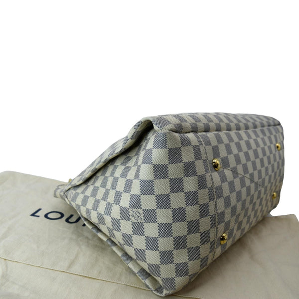 LOUIS VUITTON Artsy MM Damier Azur Hobo Bag White