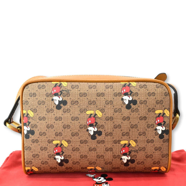 GUCCI x Disney Mickey Mouse GG Supreme Coated Canvas Crossbody Bag Brown 602536