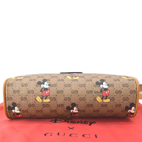 GUCCI x Disney Mickey Mouse GG Supreme Coated Canvas Crossbody Bag Brown 602536