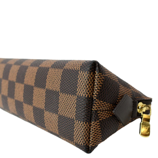 LOUIS VUITTON Damier Ebene Cosmetic Pouch Brown