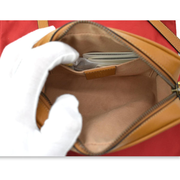 GUCCI x Disney Mickey Mouse GG Supreme Coated Canvas Crossbody Bag Brown 602536