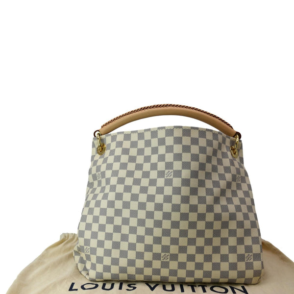 LOUIS VUITTON Artsy MM Damier Azur Hobo Bag White