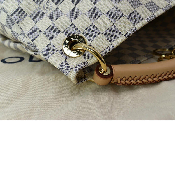 LOUIS VUITTON Artsy MM Damier Azur Hobo Bag White