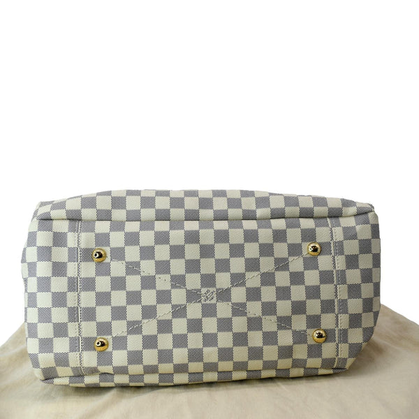LOUIS VUITTON Artsy MM Damier Azur Hobo Bag White