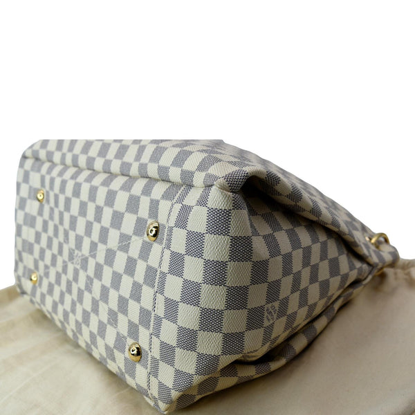 LOUIS VUITTON Artsy MM Damier Azur Hobo Bag White