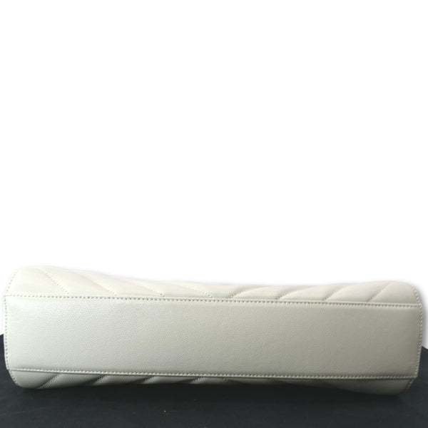 YVES SAINT LAURENT Tribeca Medium Leather Shoulder Bag White