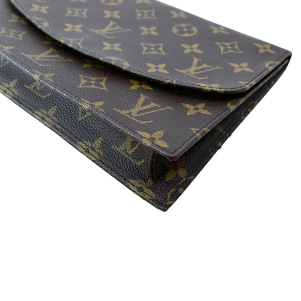 LOUIS VUITTON Rabat Pochette Monogram Canvas Clutch Bag Brown