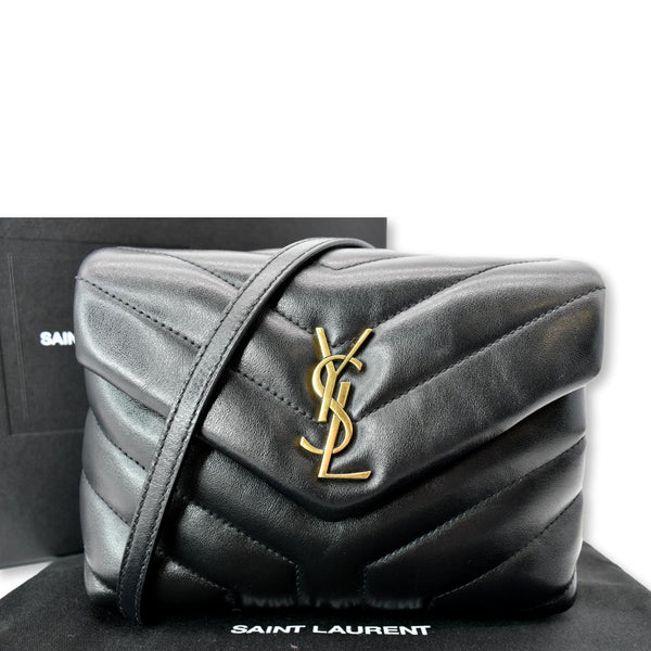 YVES SAINT LAURENT Small Loulou Matelasse Leather Shoulder Bag Black