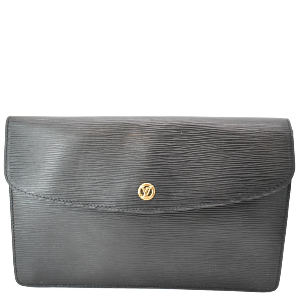 Louis Vuitton – Louis Vuitton Pochette Montaigne Epi Leather Black – Queen  Station