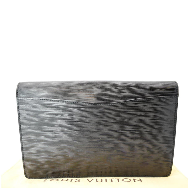 LOUIS VUITTON Montaigne Pochette Epi Leather Clutch Bag Black