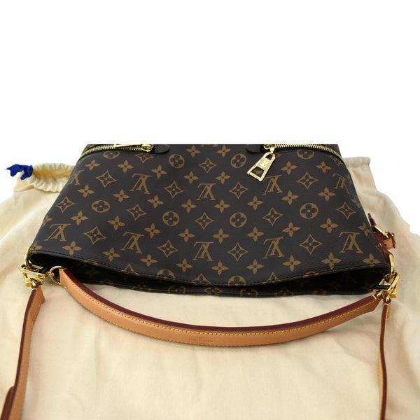 LOUIS VUITTON Melie Monogram Canvas Hobo Bag Brown