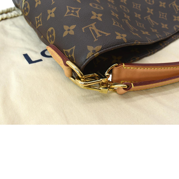 LOUIS VUITTON Melie Monogram Canvas Hobo Bag Brown