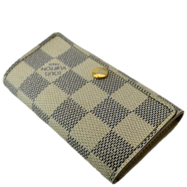 LOUIS VUITTON Damier Azur 6 Key Holder White