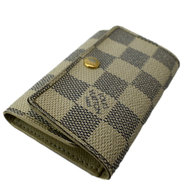 LOUIS VUITTON Damier Azur 6 Key Holder White