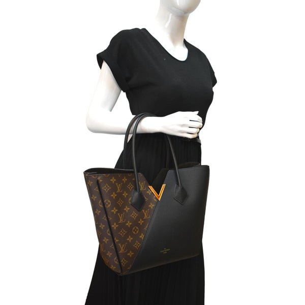 LOUIS VUITTON Kimono Monogram Leather Tote Bag Brown/Black