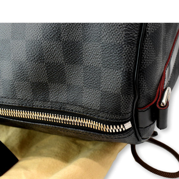 LOUIS VUITTON Keepall 55 Damier Graphite Bandouliere Travel Bag Black