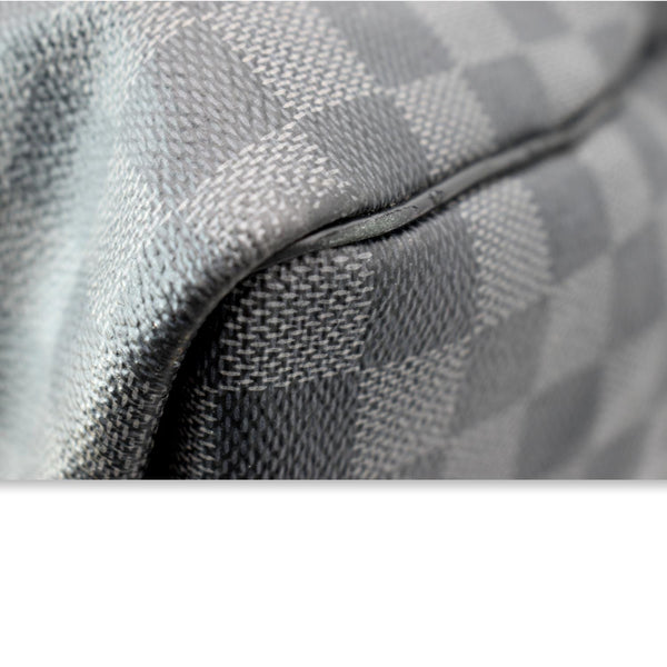 LOUIS VUITTON Keepall 55 Damier Graphite Bandouliere Travel Bag Black