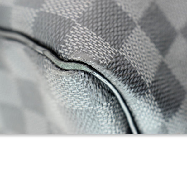 LOUIS VUITTON Keepall 55 Damier Graphite Bandouliere Travel Bag Black