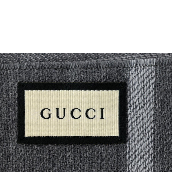 GUCCI Wool Scarf Light Grey
