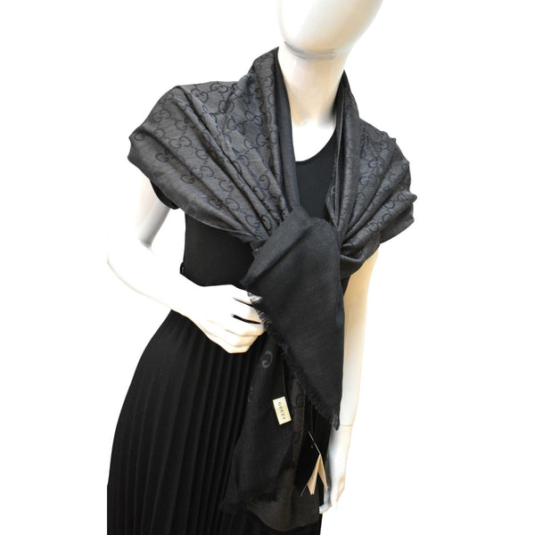 GUCCI GG Printed Scarf Black
