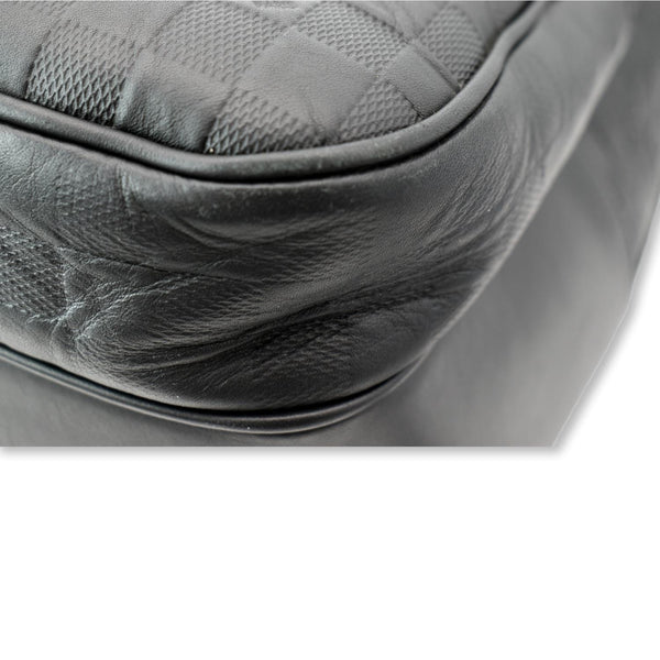 LOUIS VUITTON Michael Damier Infini Leather Backpack Bag Black