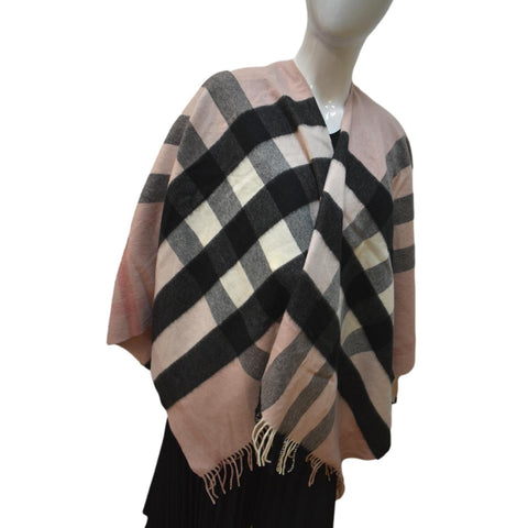 BURBERRY Check Scarf Wool Multicolor