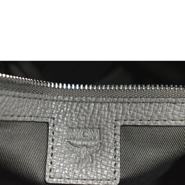 MCM Klassik Monogram Print Leather Tote Bag Green