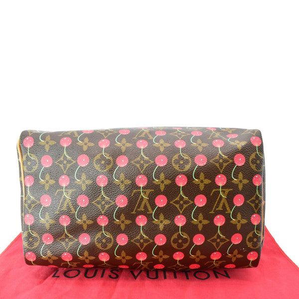 LOUIS VUITTON Cherry Speedy 25 Monogram Canvas Tote Brown
