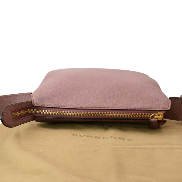 BURBERRY Helmsley House Check Grained Leather Crossbody Bag Pink