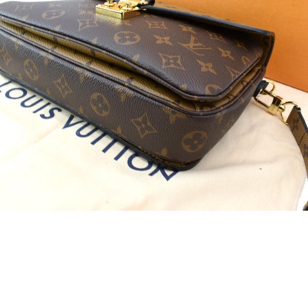 LOUIS VUITTON Metis Pochette Reverse Monogram Canvas Crossbody Bag Brown