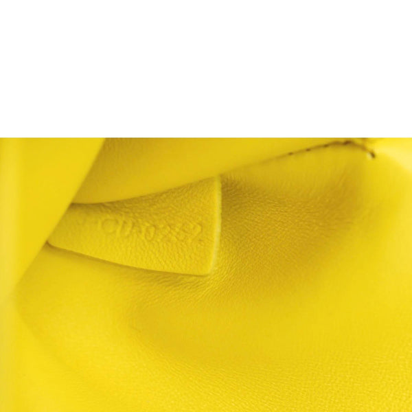 CELINE Triomphe Fluffy Shearling Shoulder Bag Yellow