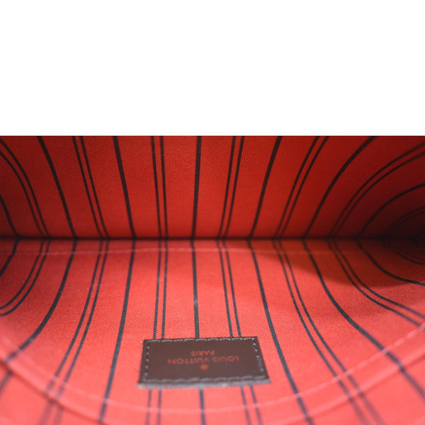 LOUIS VUITTON Neverfull Damier Ebene Pochette Wristlet Pouch Brown