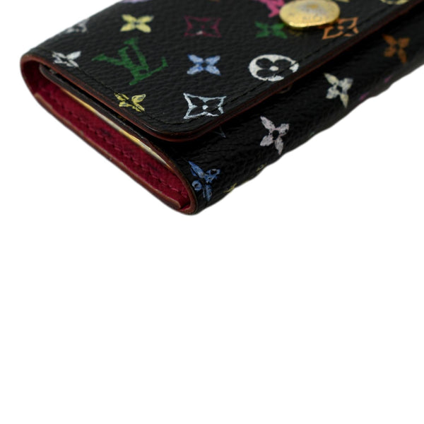 LOUIS VUITTON Multicles Multicolor Canvas 4 Key Holder Black