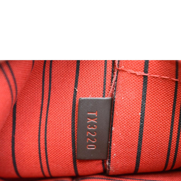 LOUIS VUITTON Neverfull Damier Ebene Pochette Wristlet Pouch Brown