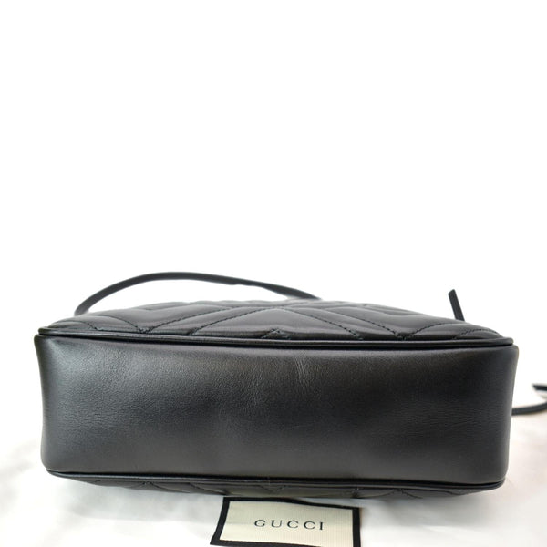 GUCCI GG Marmont Matelasse Small Leather Crossbody Bag Black 447632