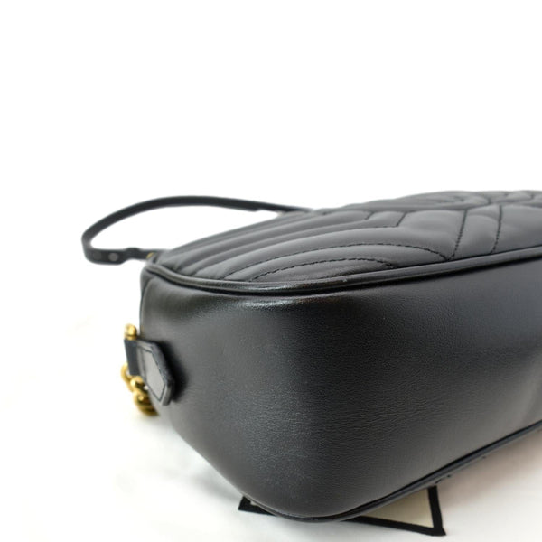 GUCCI GG Marmont Matelasse Small Leather Crossbody Bag Black 447632