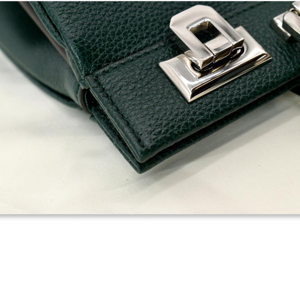 GUCCI Zumi Small Top Handle Leather Shoulder Bag Green 569712