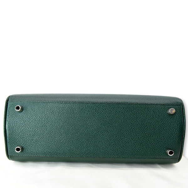 GUCCI Zumi Small Top Handle Leather Shoulder Bag Green 569712