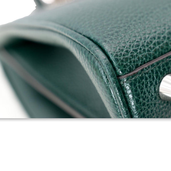 GUCCI Zumi Small Top Handle Leather Shoulder Bag Green 569712