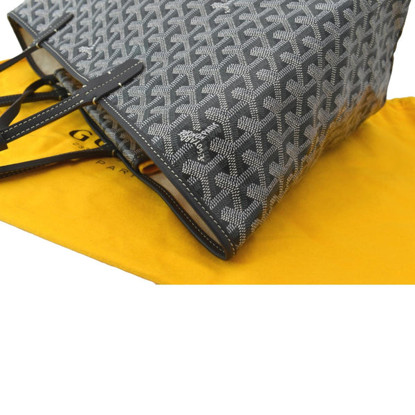 GOYARD Saint Louis PM Chevron Print Canvas Tote Bag Gray