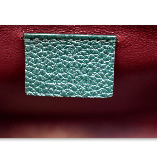 GUCCI Zumi Small Top Handle Leather Shoulder Bag Green 569712