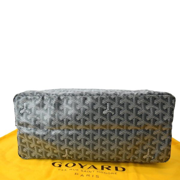 GOYARD Saint Louis PM Chevron Print Canvas Tote Bag Gray