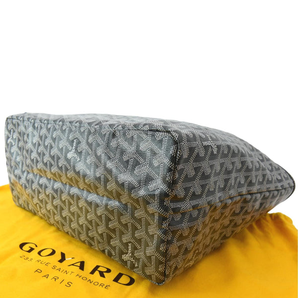 GOYARD Saint Louis PM Chevron Print Canvas Tote Bag Gray